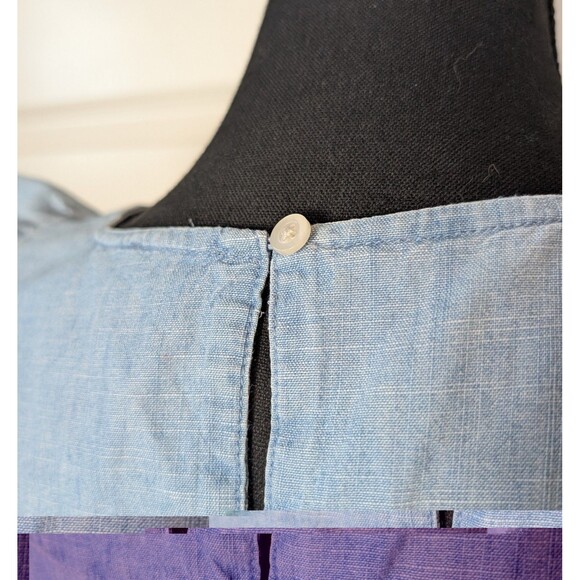 J. Crew Size 6 Chambray Dress Flutter Sleeve Babydoll Pockets Cotton Boho  Chic - Picture 5 of 12